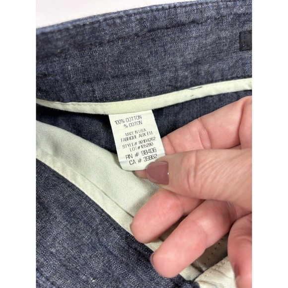 Theory Trouser Jeans Dark Chambray Denim 2 Wide Leg - Picture 6 of 10